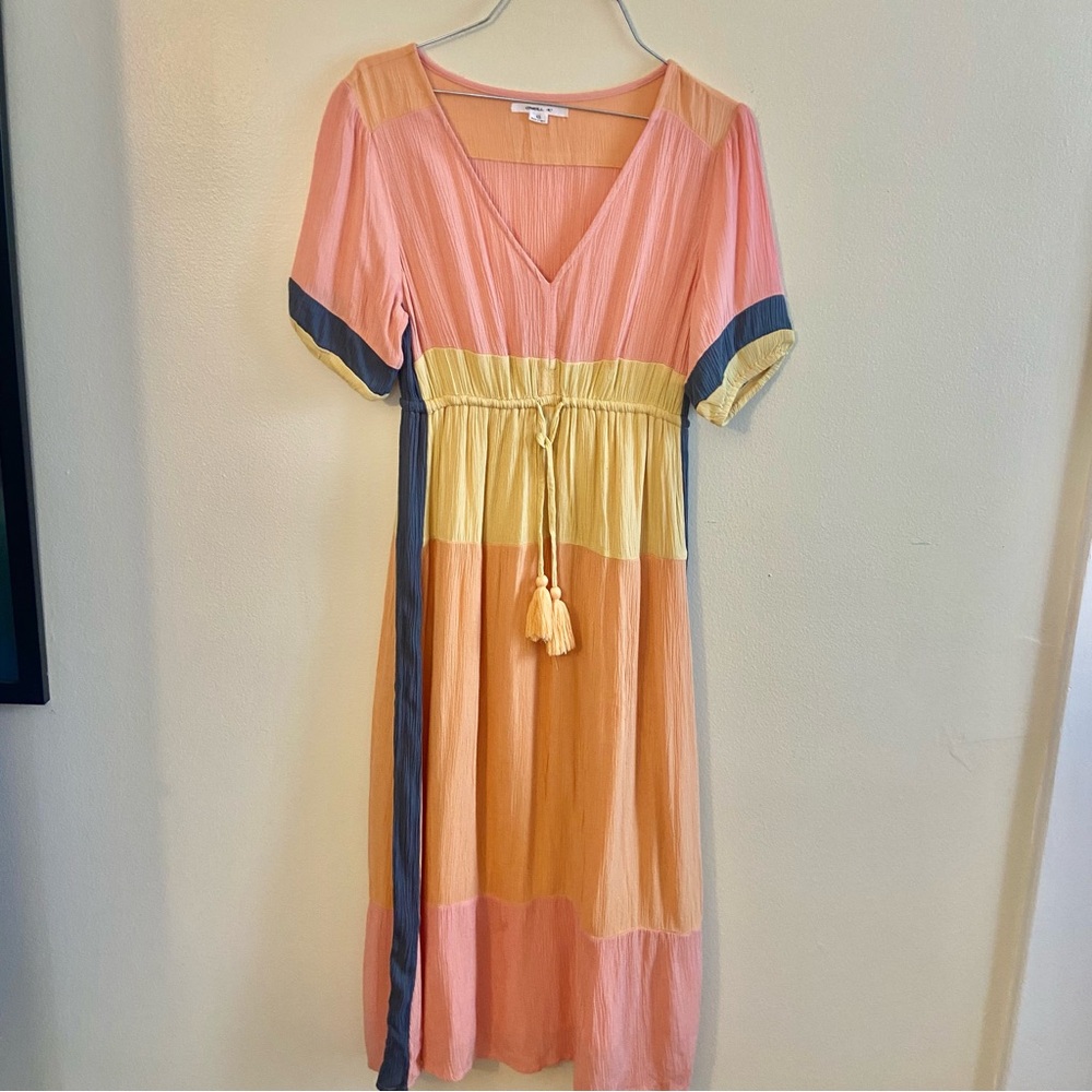 O'Neill Peach and Yellow Colorblock Dress size XS - Picture 5 of 11